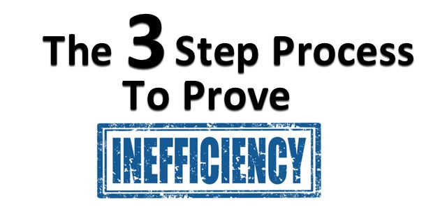Three step process prove inefficiency