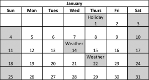 Weather Calendar
